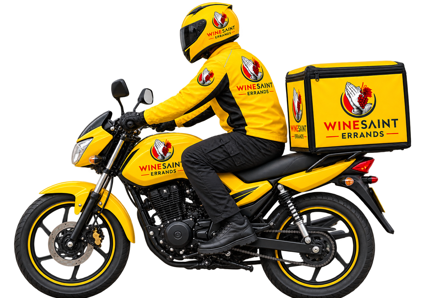 Wine Saint Errands delivery rider
